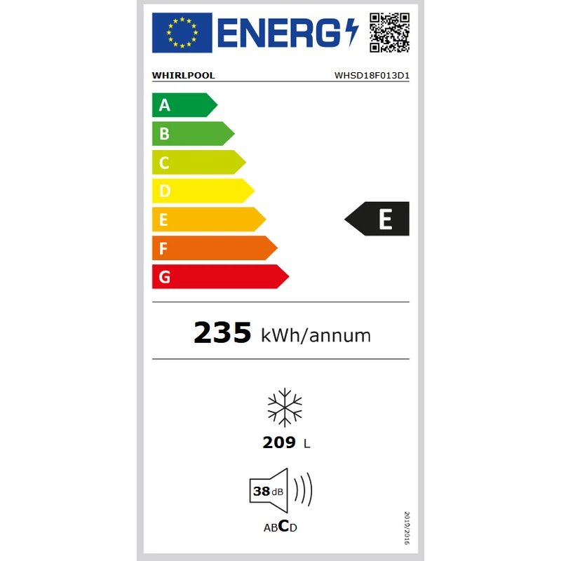 Whirlpool WHSD18F013D1 Beépíthető fagyasztószekrény