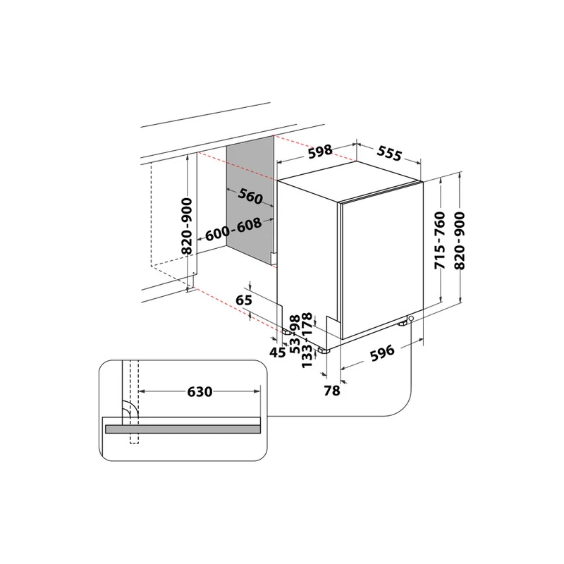 Whirlpool WH7IPC15BM60 Beépíthető mosogatógép