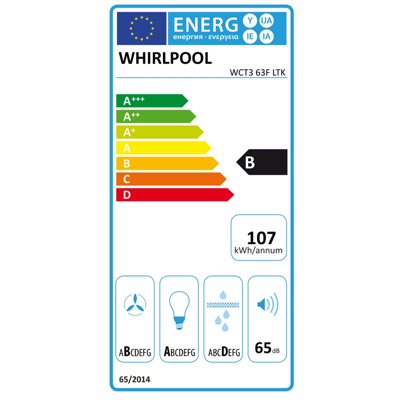 WHIRLPOOL WCT3 63F LTK Beépíthető Páraelszívó