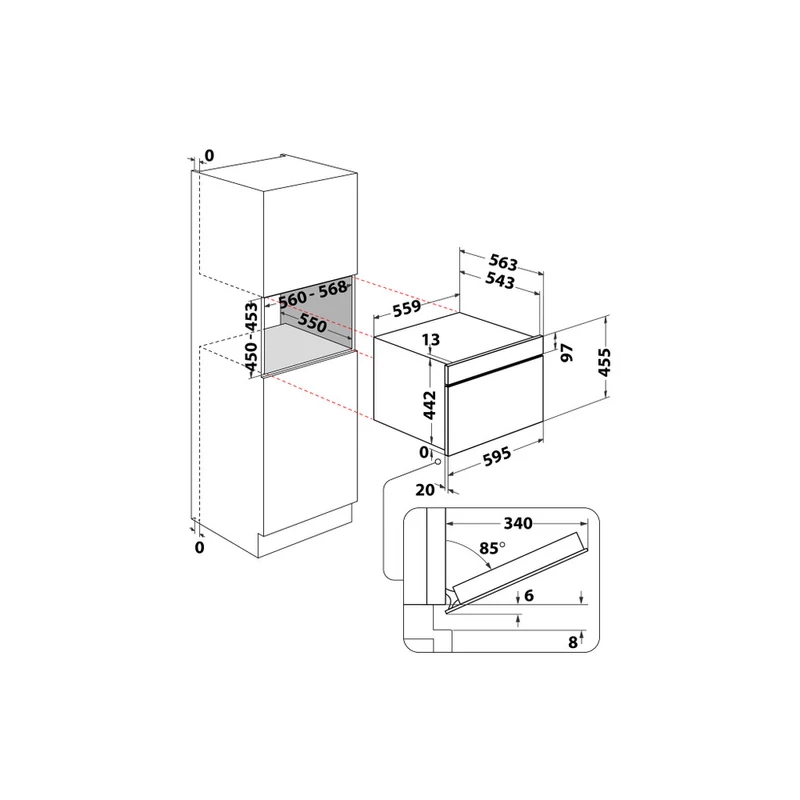 Whirlpool WCC54PMSBA beépíthető sütő