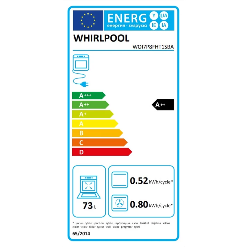 WHIRLPOOL WOI7P8FHT1SBA BEÉPÍTHETŐ GŐZSÜTŐ