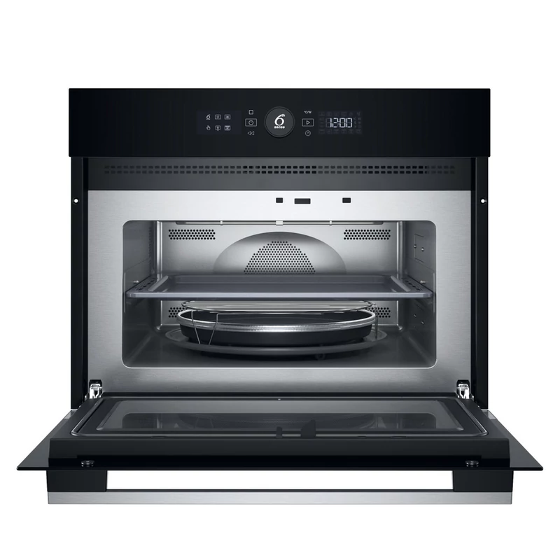 Whirlpool WMW57DHMX beépíthető Kombi mikrohullámú sütő fekete/acél 45cm