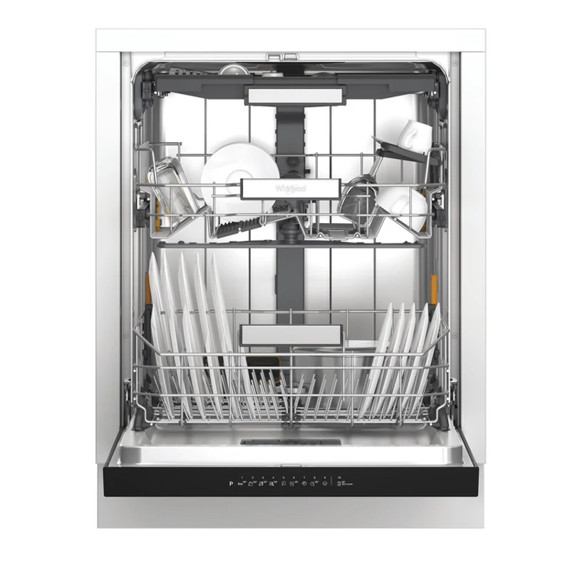 Whirlpool W7U HS61BS  pult alá építhető mosogatógép Black Stain előlappal