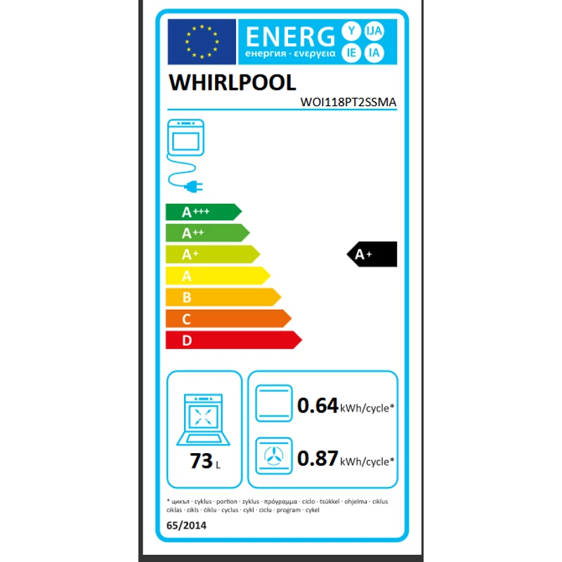 WHIRLPOOL BEÉPÍTHETŐ SÜTŐ WOI118PT2SSMA