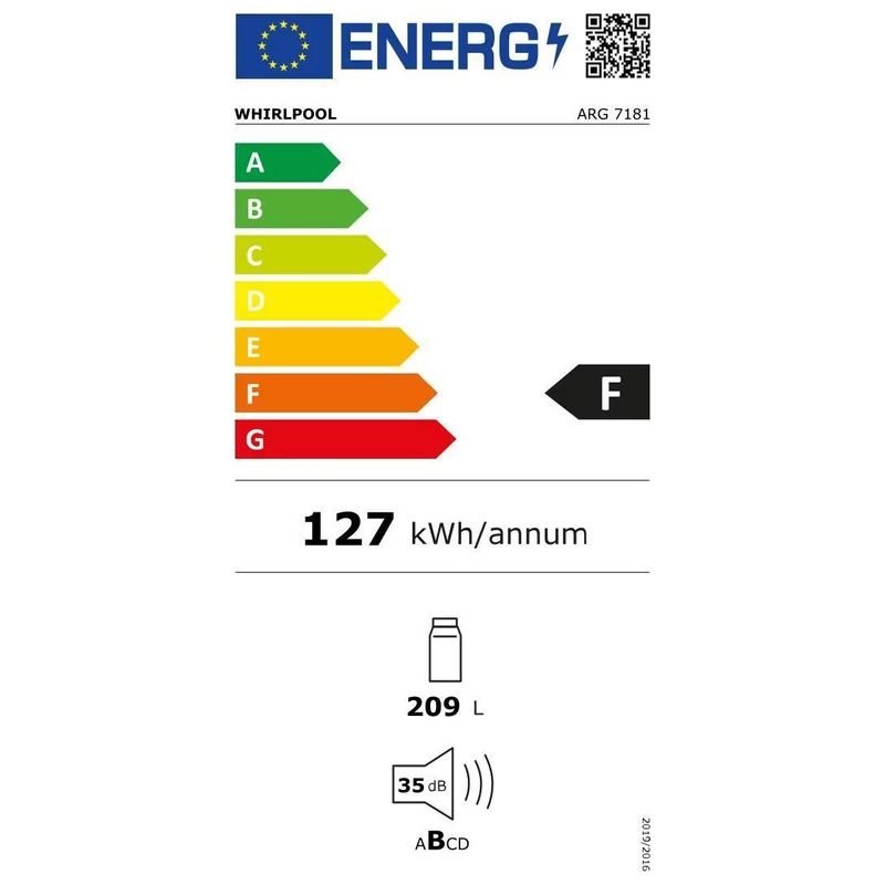 Whirlpool ARG 7181 Beépíthető hűtőszekrény