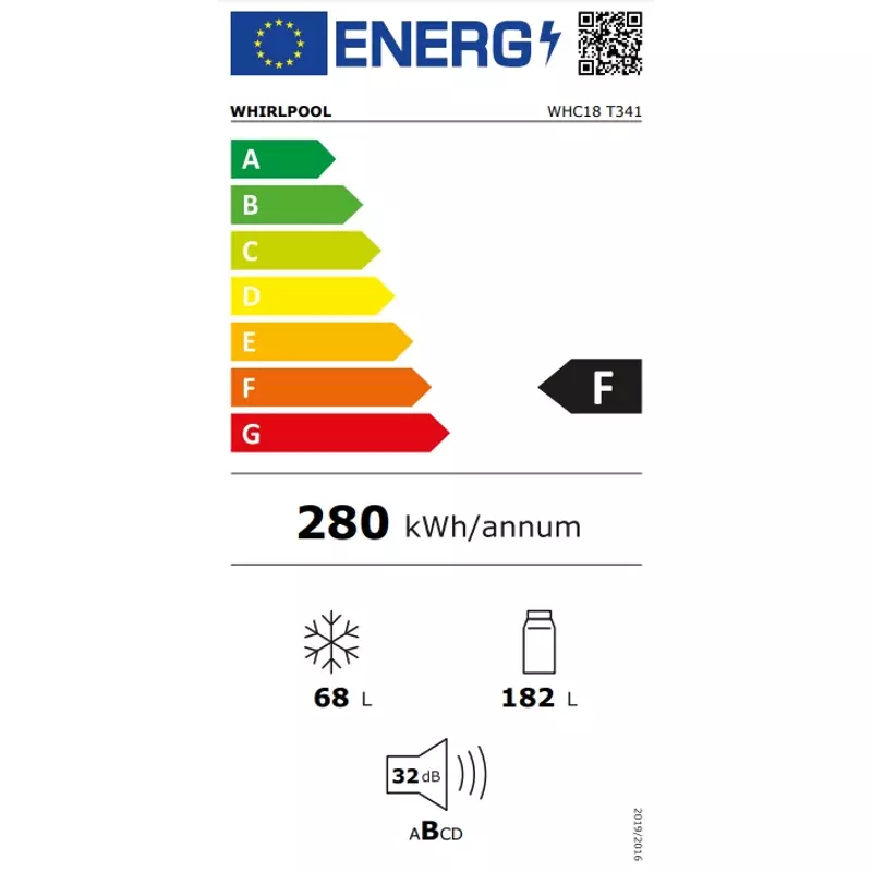 WHIRLPOOL WHC18 T341 Total No Frost Hűtőszekrény