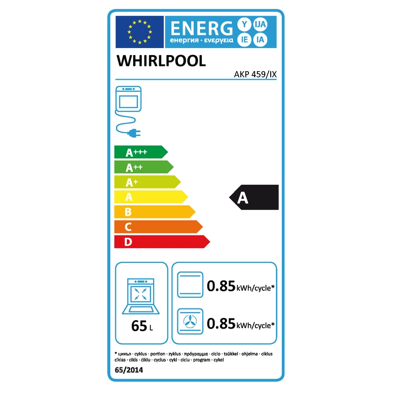 WHIRLPOOL Beépíthető Sütő AKP459/IX